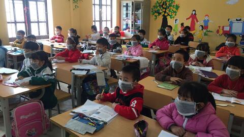 Phong trào phòng chống dịch bệnh viêm phổi cấp do Virus nCoV của Trường Tiểu học Liên Nghĩa